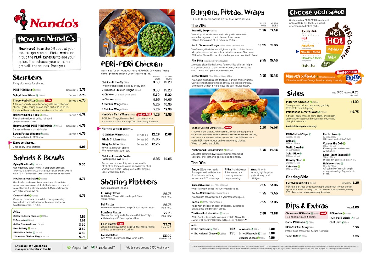 Menu Nando's Preston - Deepdale-7